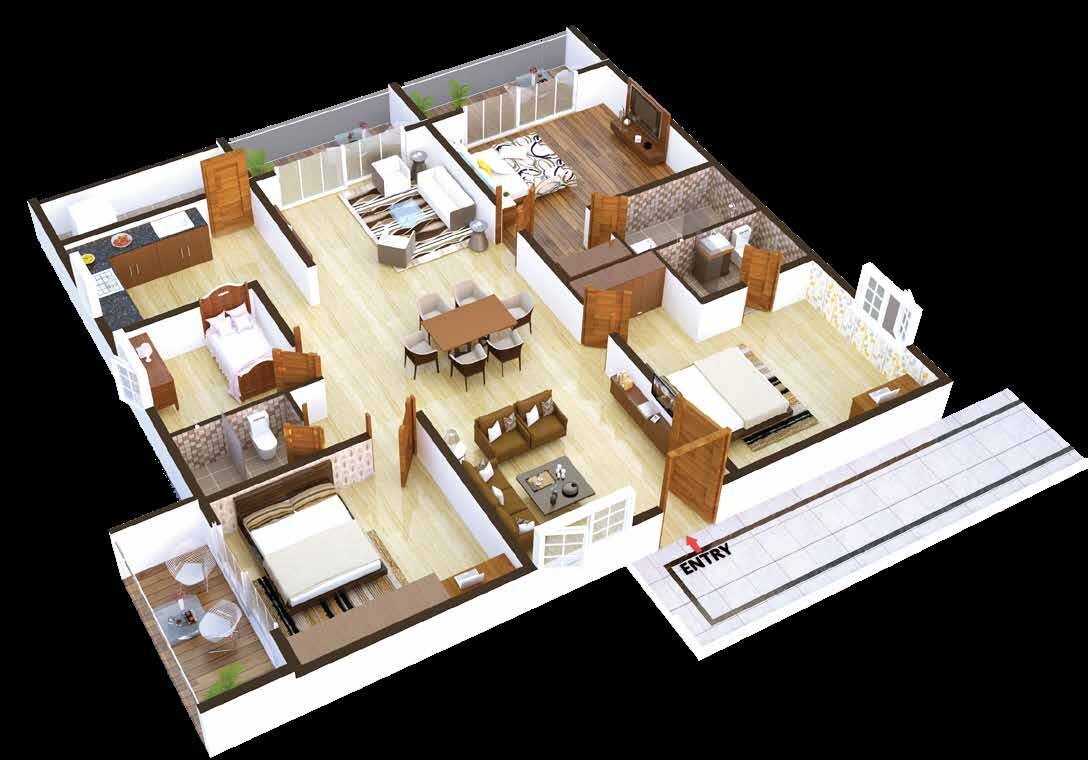 Tower A Flat 03 unit plan